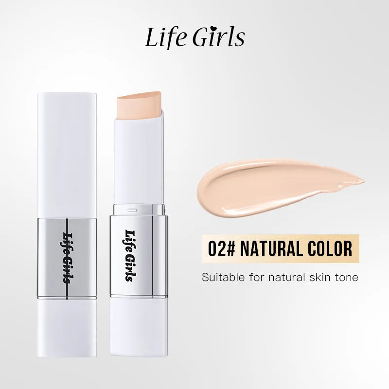 Lazy foundation stick, moisturizing and natural concealer makeup,matte makeup base,rare beauty,Keep makeup and sweat