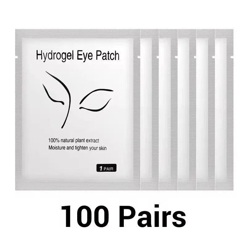 100Pairs Wholesale Hydrogel Eye Patch for Building Eyelash Extension Under Eye Pads Grafted Lash Stickers Beauty Tools