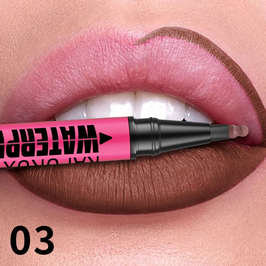 1PC Liquid Matte12-Color Lipliner Pencil Waterproof Plumping Stain Lipstick Natural Lip Liner Outline Lips Contour Makeup