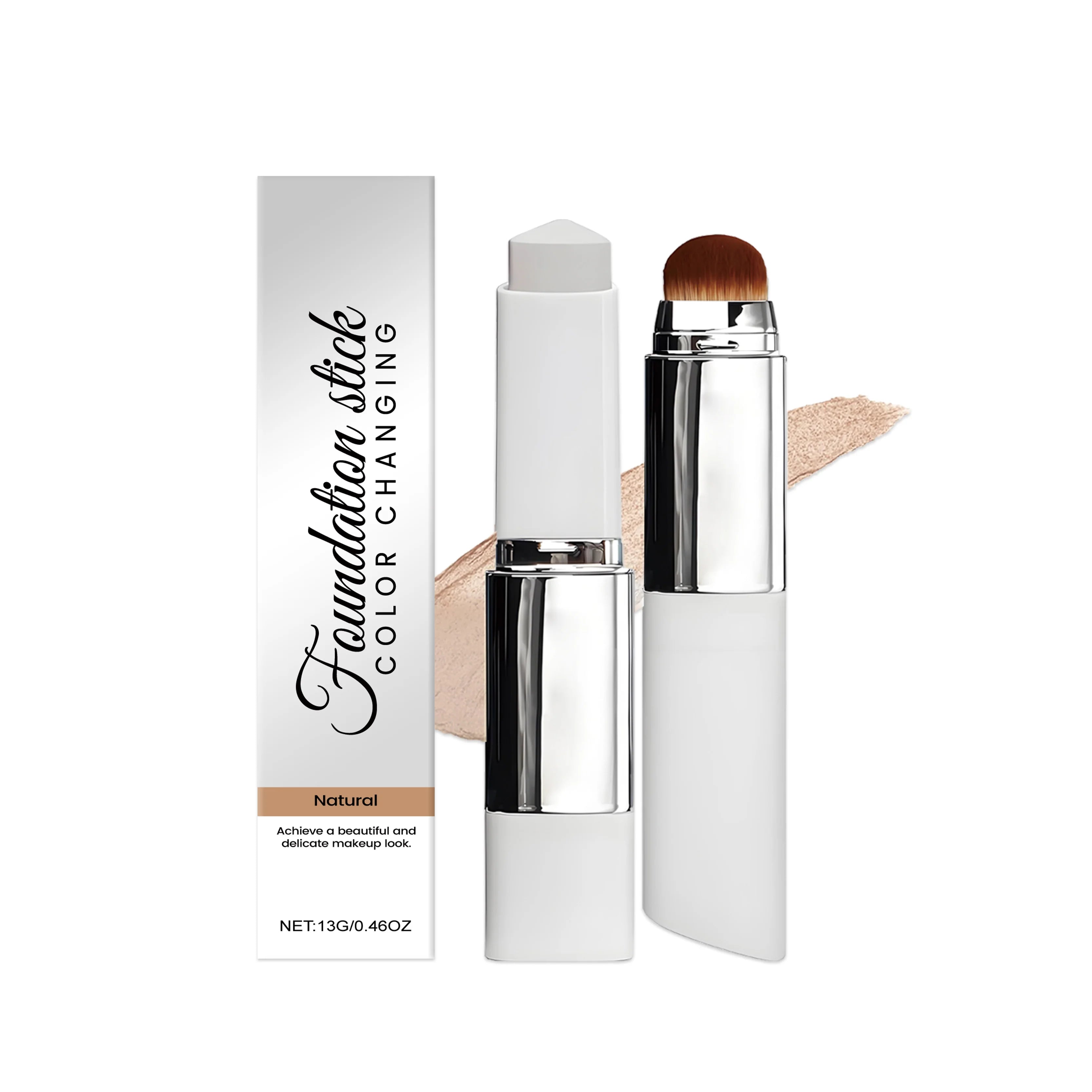 Lazy foundation stick, moisturizing and natural concealer makeup,matte makeup base,rare beauty,Keep makeup and sweat