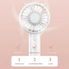 Portable Handheld Fan Small Cooling Fan USB Rechargeable Eyelash Eyelash Mute Cooler Handheld Fan Mini USB Rechargeable Desk