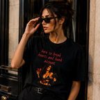 here to break hearts and bank account Women’s crop top