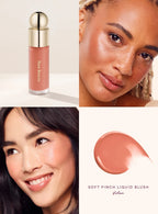 Rare Beauty Melting Cream Blush Makeup Matte Pearlescent Texture Glitter Blush Highlighter Bright nourish moisturize Lip Gloss