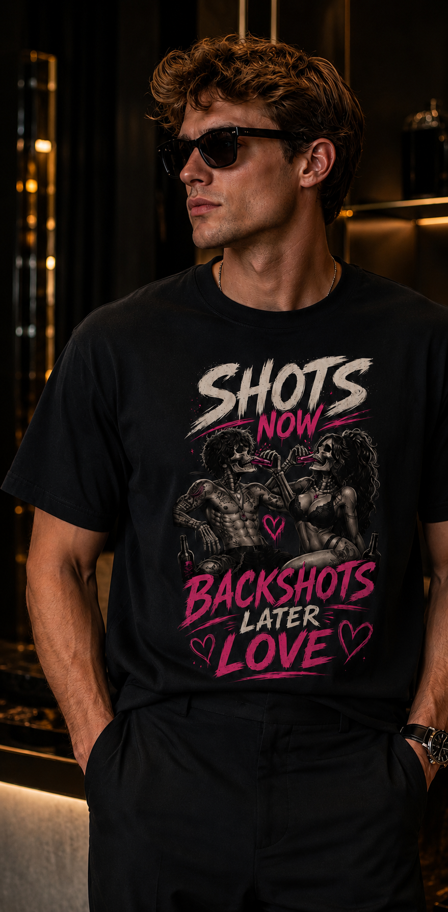 Shots Now Backshoots Later Love Short-Sleeve Unisex T-Shirt