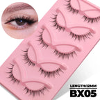 Veltrinay Fake Lashes Cat Eye Lashes Faux Mink Eyelashes Clear Band Lashes Natural Look Wispy Mink Eyelashes False Lashes Makeup