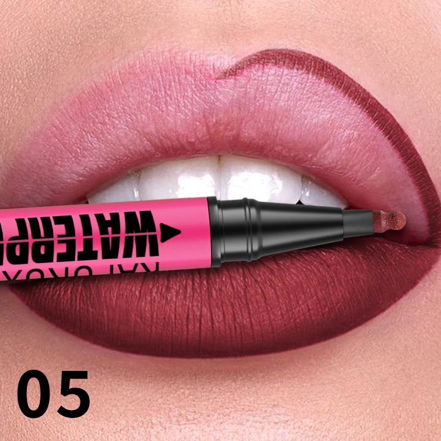 1PC Liquid Matte12-Color Lipliner Pencil Waterproof Plumping Stain Lipstick Natural Lip Liner Outline Lips Contour Makeup