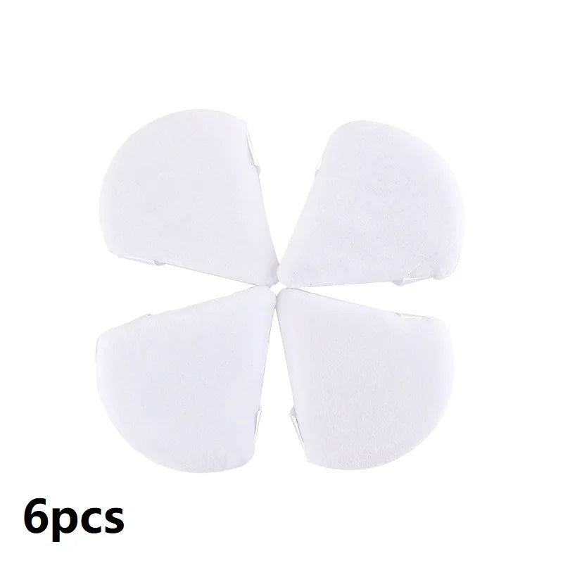 1/2/3/6Pcs Triangle Velvet Powder Puff Face Cosmetic Eye Beauty Makeup Tool Reusable Sponge Washable Mini Powder Puff Accessorie