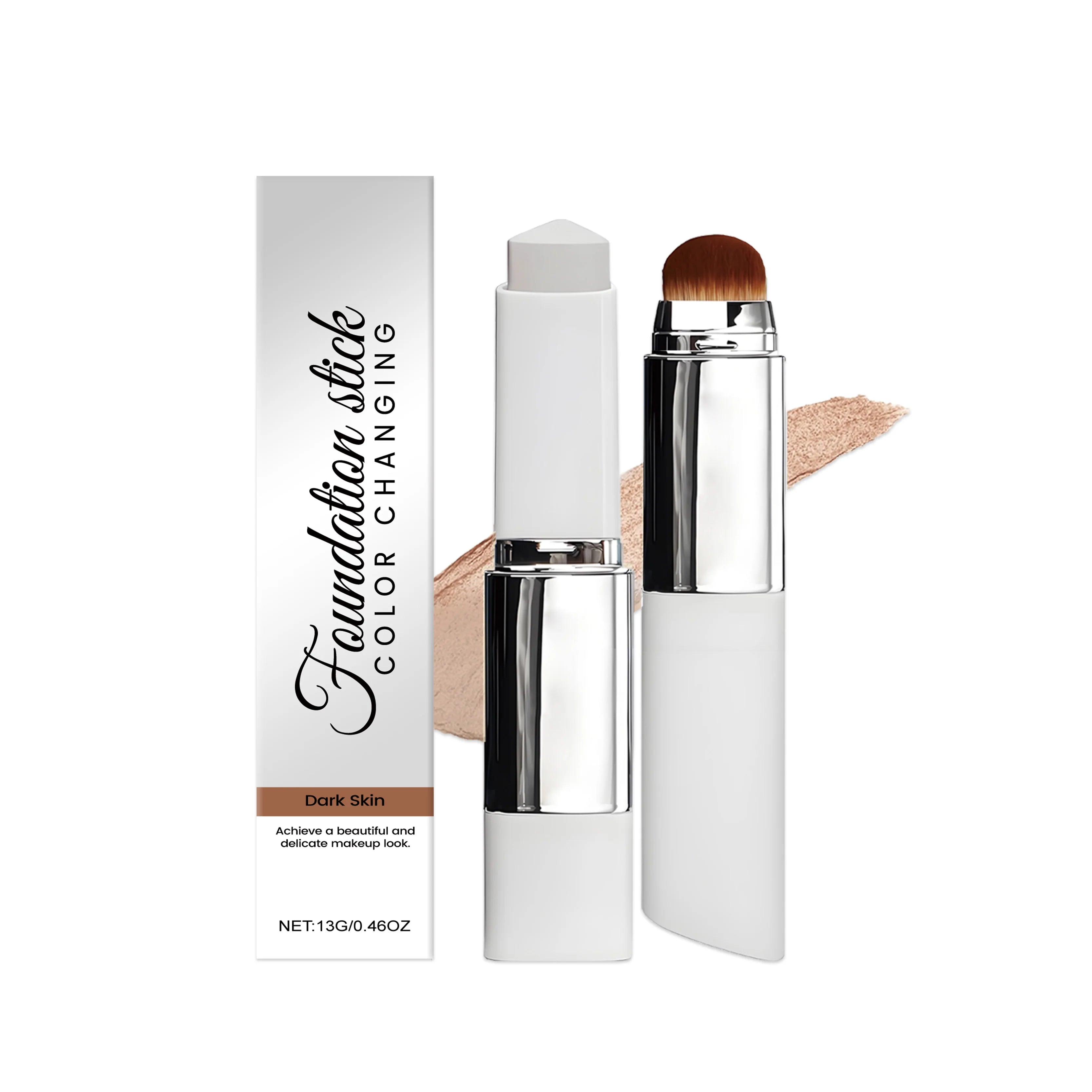 Lazy foundation stick, moisturizing and natural concealer makeup,matte makeup base,rare beauty,Keep makeup and sweat